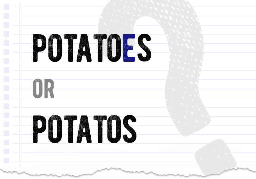 Potatoes or potatos which one is correct meaning definition correct form examples plural form of potato Correctme.org