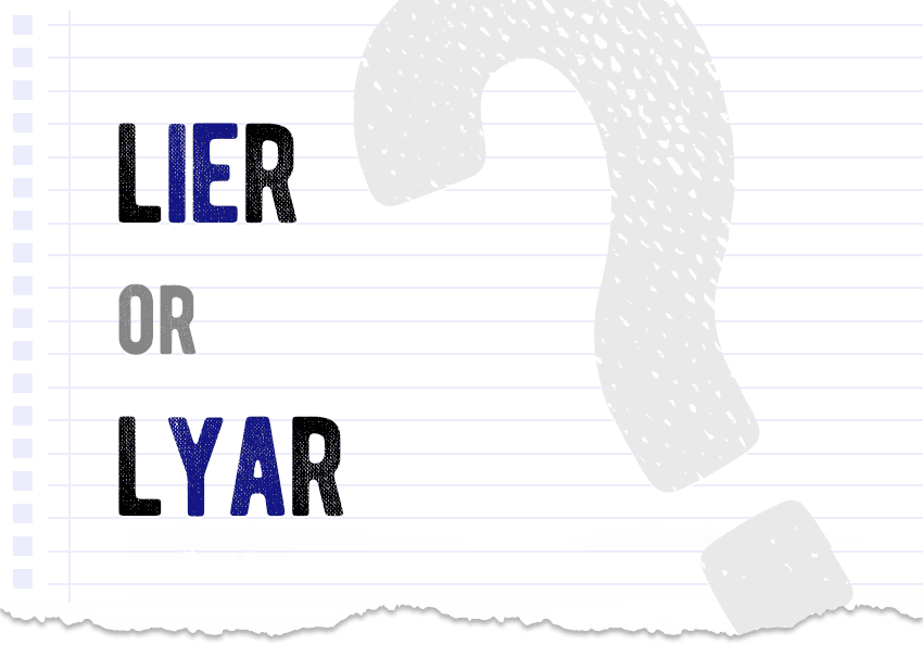 lier or lyar? Which form is correct meaning definition correct form difference examples Correctme.org