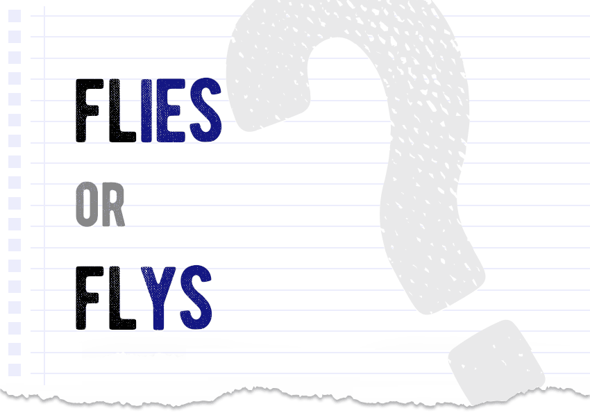 Flies or flys? Which form is correct meaning definition correct form difference examples Correctme.org