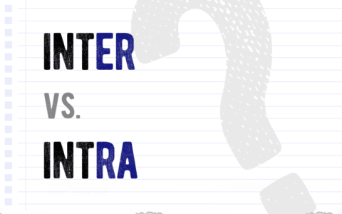 Inter vs. intra Which form is correct meaning definition correct form difference examples Correctme.org