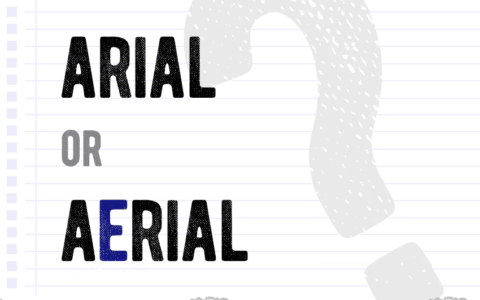 Arial or aerial? Which form is correct meaning definition correct form difference examples Correctme.org